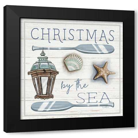 Christmas By the Sea Black Modern Wood Framed Art Print by Tyndall, Elizabeth