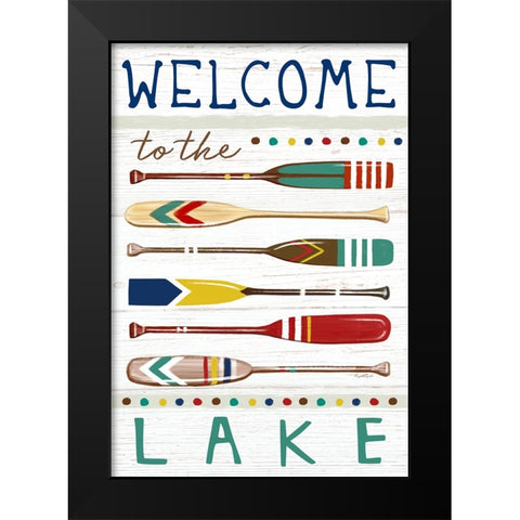 Welcome to the Lake Black Modern Wood Framed Art Print by Tyndall, Elizabeth