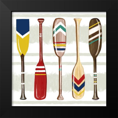 Oars II Black Modern Wood Framed Art Print by Tyndall, Elizabeth