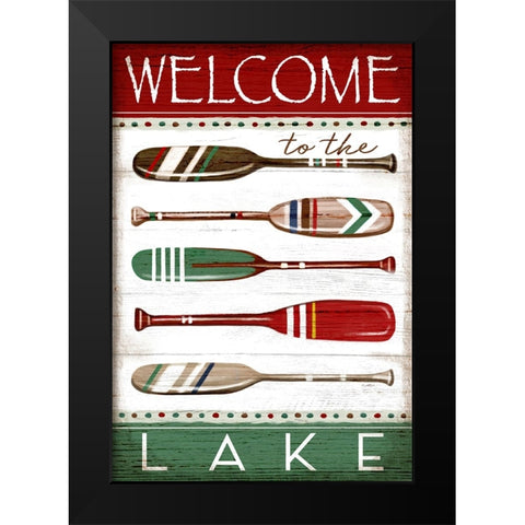 Welcome to the Lake Black Modern Wood Framed Art Print by Tyndall, Elizabeth