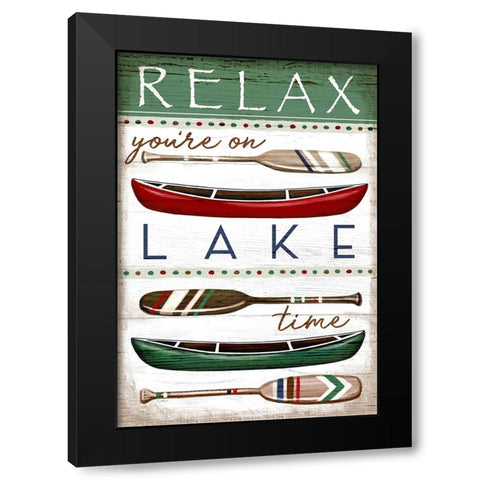 Lake Time Black Modern Wood Framed Art Print with Double Matting by Tyndall, Elizabeth