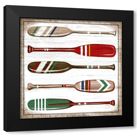 Oars II Black Modern Wood Framed Art Print by Tyndall, Elizabeth