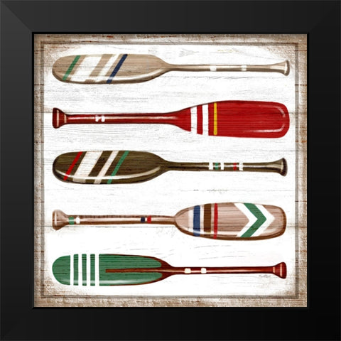 Oars II Black Modern Wood Framed Art Print by Tyndall, Elizabeth