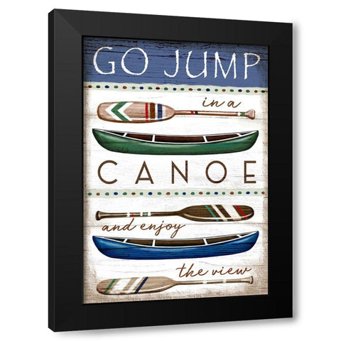 Go Jump in the Lake Black Modern Wood Framed Art Print with Double Matting by Tyndall, Elizabeth