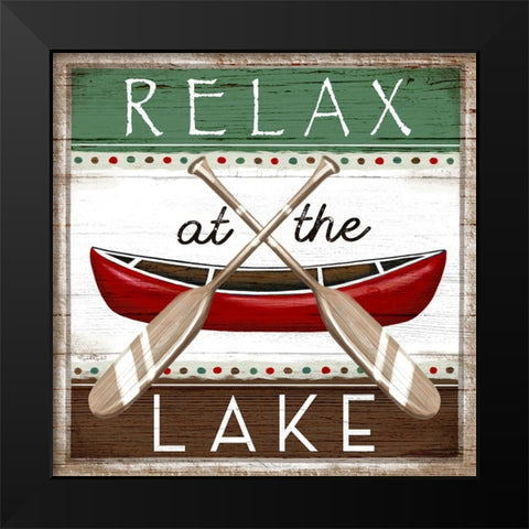 Relax at the Lake Black Modern Wood Framed Art Print by Tyndall, Elizabeth