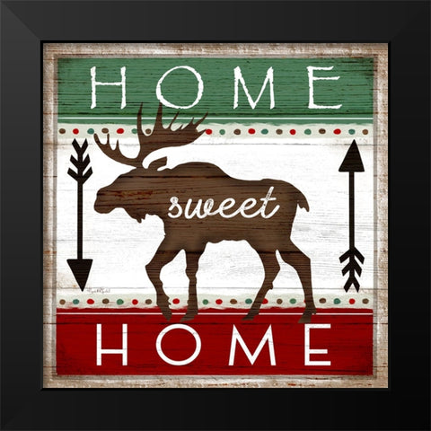 Home Sweet Home Black Modern Wood Framed Art Print by Tyndall, Elizabeth