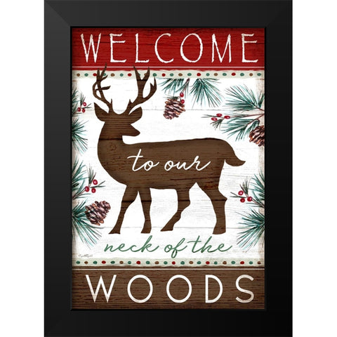 Welcome Black Modern Wood Framed Art Print by Tyndall, Elizabeth