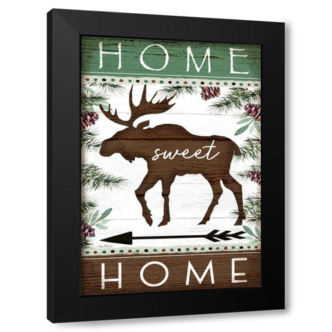 Home Sweet Home Black Modern Wood Framed Art Print by Tyndall, Elizabeth