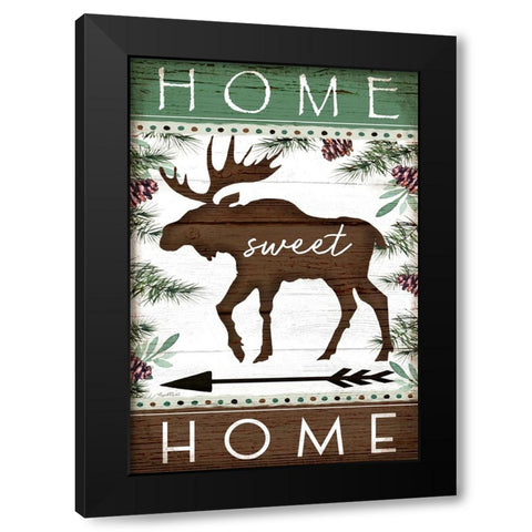 Home Sweet Home Black Modern Wood Framed Art Print with Double Matting by Tyndall, Elizabeth