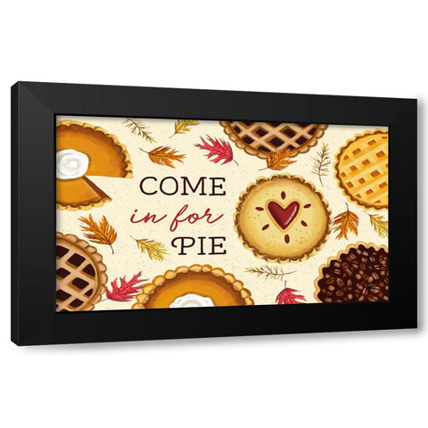 Come in for Pie Black Modern Wood Framed Art Print with Double Matting by Tyndall, Elizabeth