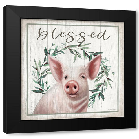 Blessed Black Modern Wood Framed Art Print with Double Matting by Tyndall, Elizabeth