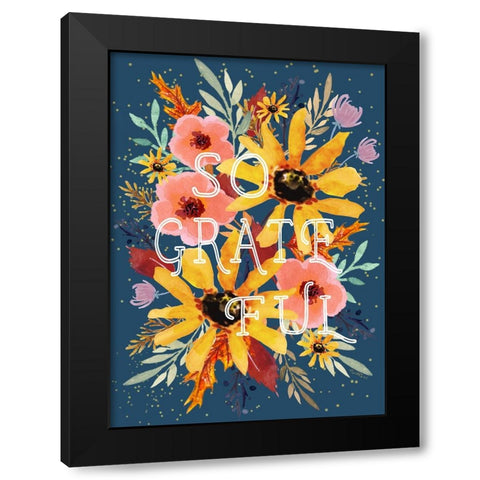 So Grateful Black Modern Wood Framed Art Print by Tyndall, Elizabeth