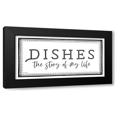 Dishes Black Modern Wood Framed Art Print with Double Matting by Tyndall, Elizabeth