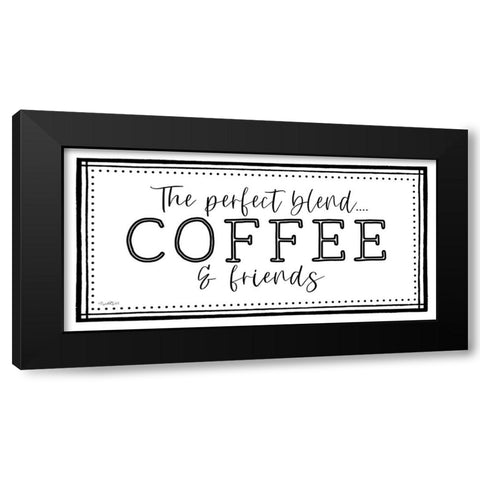 Coffee and Friends Black Modern Wood Framed Art Print with Double Matting by Tyndall, Elizabeth