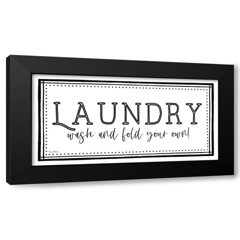 Laundry Black Modern Wood Framed Art Print with Double Matting by Tyndall, Elizabeth