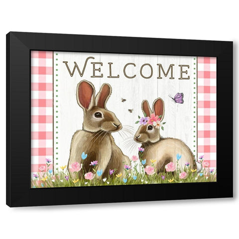 Welcome Black Modern Wood Framed Art Print with Double Matting by Tyndall, Elizabeth