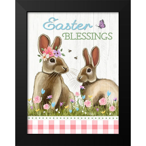 Easter Blessings Black Modern Wood Framed Art Print by Tyndall, Elizabeth