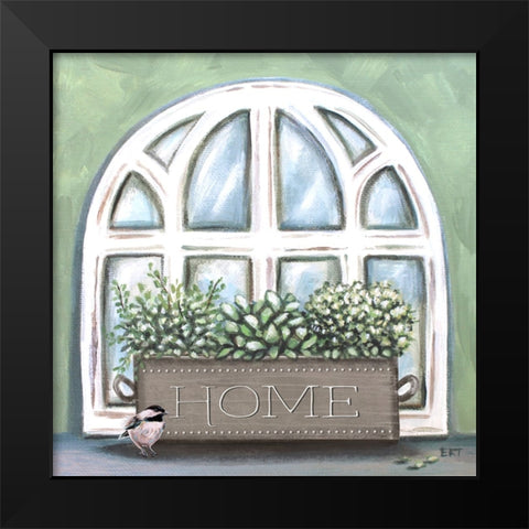 Home Black Modern Wood Framed Art Print by Tyndall, Elizabeth