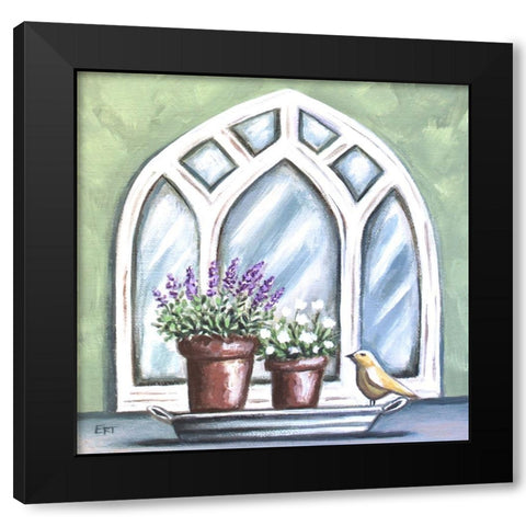 Window Planter Black Modern Wood Framed Art Print with Double Matting by Tyndall, Elizabeth