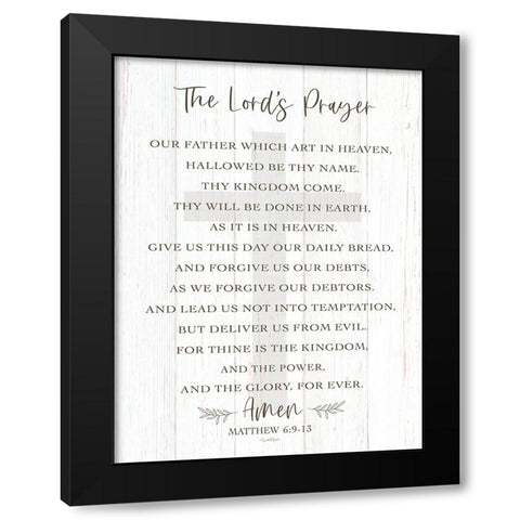 The Lords Prayer Black Modern Wood Framed Art Print by Tyndall, Elizabeth