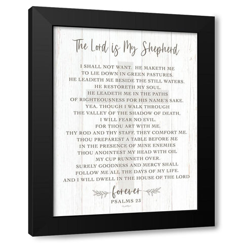 The Lord is My Shepherd Black Modern Wood Framed Art Print with Double Matting by Tyndall, Elizabeth