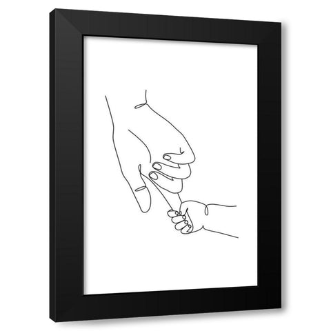 Finger Hold Black Modern Wood Framed Art Print with Double Matting by JJ Design House