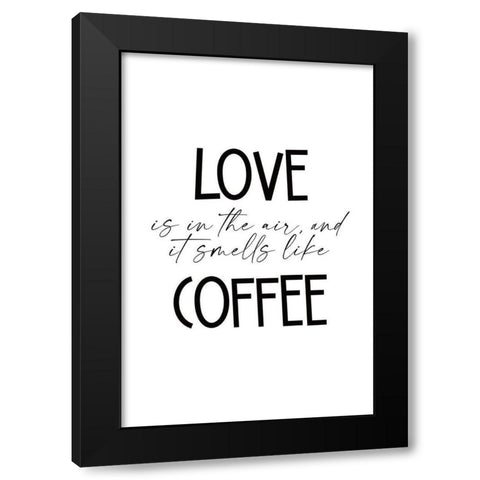 Love in the Air Black Modern Wood Framed Art Print by JJ Design House