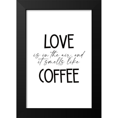 Love in the Air Black Modern Wood Framed Art Print by JJ Design House
