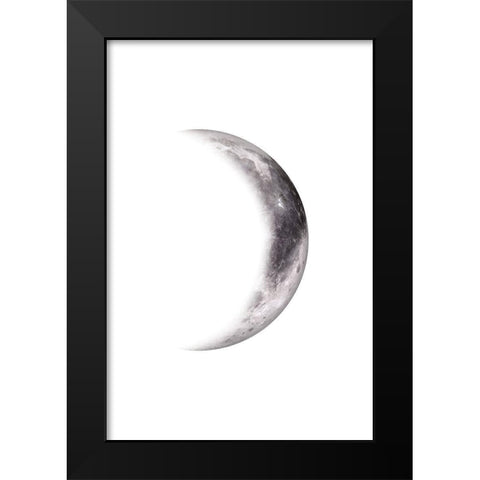 Moon Phases V Black Modern Wood Framed Art Print by JJ Design House