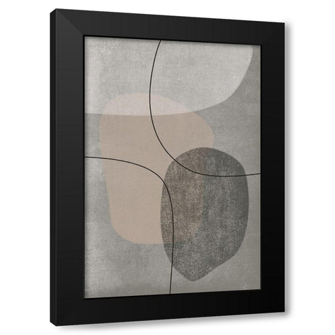 Contempo Black Modern Wood Framed Art Print with Double Matting by JJ Design House