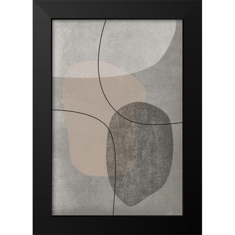 Contempo Black Modern Wood Framed Art Print by JJ Design House