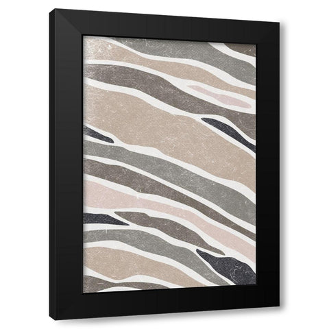 Contempo II Black Modern Wood Framed Art Print by JJ Design House