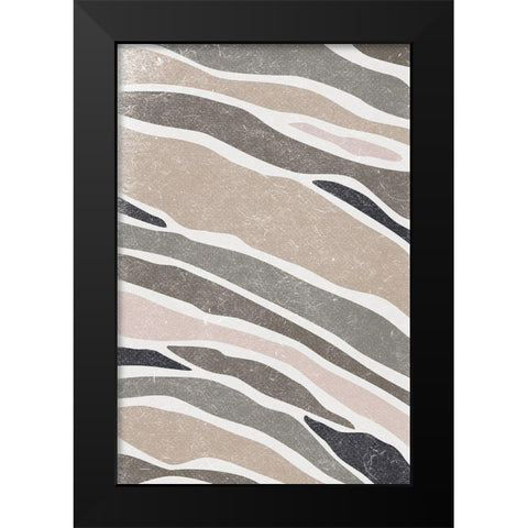 Contempo II Black Modern Wood Framed Art Print by JJ Design House