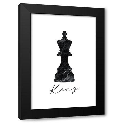 King Black Modern Wood Framed Art Print by JJ Design House