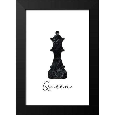 Queen Black Modern Wood Framed Art Print by JJ Design House