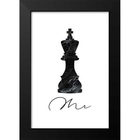 Mr. Black Modern Wood Framed Art Print by JJ Design House