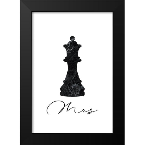Mrs. Black Modern Wood Framed Art Print by JJ Design House