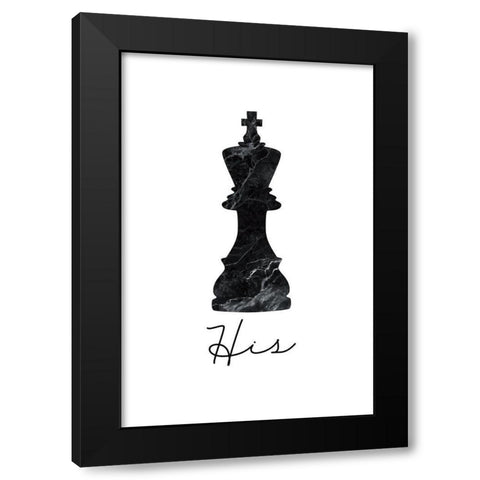 His Black Modern Wood Framed Art Print with Double Matting by JJ Design House