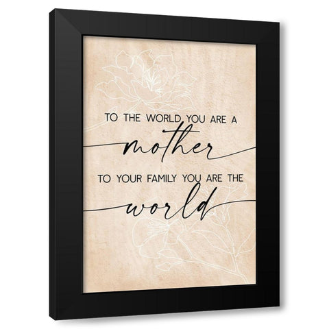 You Are the World Black Modern Wood Framed Art Print with Double Matting by JJ Design House