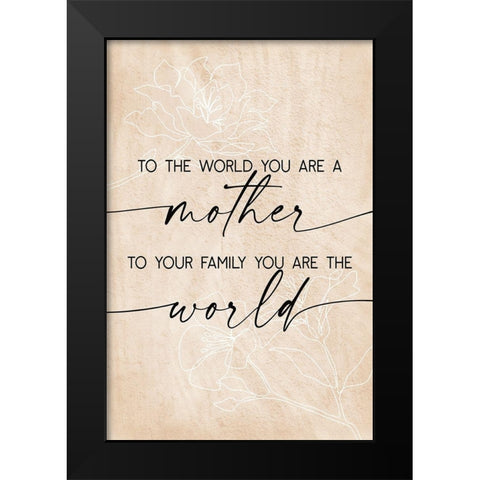 You Are the World Black Modern Wood Framed Art Print by JJ Design House