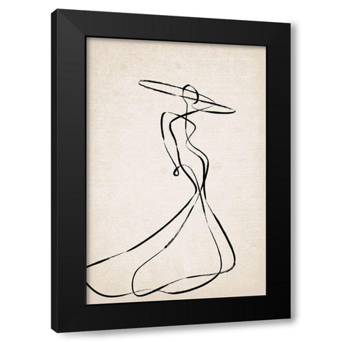 Couture Black Modern Wood Framed Art Print by JJ Design House