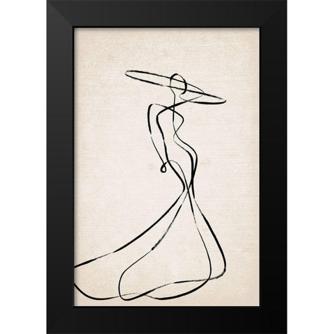 Couture Black Modern Wood Framed Art Print by JJ Design House