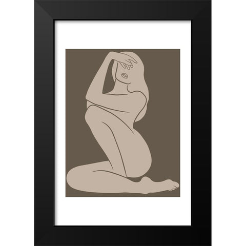 Femme Fatale Black Modern Wood Framed Art Print by JJ Design House