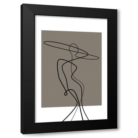 Femme Fashion Black Modern Wood Framed Art Print by JJ Design House