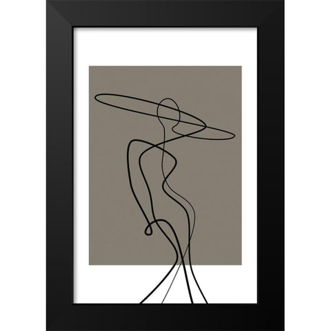 Femme Fashion Black Modern Wood Framed Art Print by JJ Design House