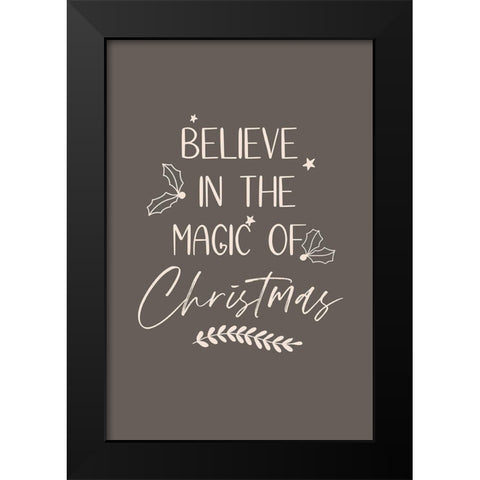 Magic of Christmas Black Modern Wood Framed Art Print by JJ Design House