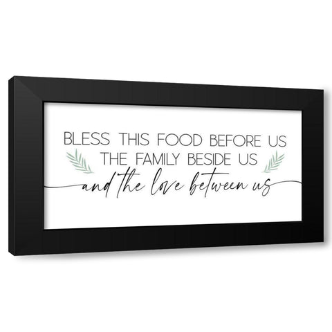 Bless This Family Black Modern Wood Framed Art Print with Double Matting by JJ Design House