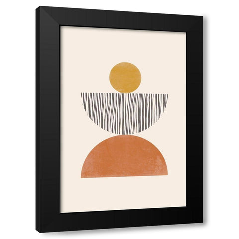 Midcentury Mod Black Modern Wood Framed Art Print with Double Matting by JJ Design House