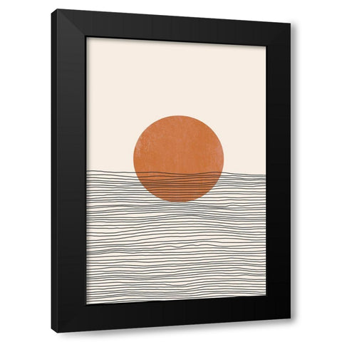 Midcentury Mod II Black Modern Wood Framed Art Print with Double Matting by JJ Design House