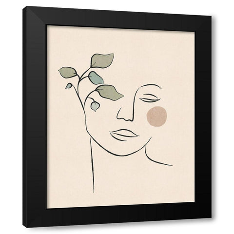 Face Plant Black Modern Wood Framed Art Print by JJ Design House